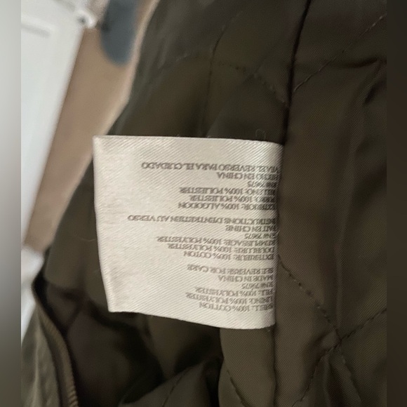 Michael Kors Jacket Womens Medium Green Utility Hooded Quilt Lined - Picture 3 of 7